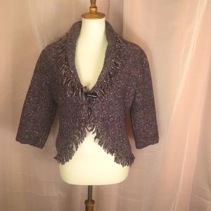 Ruby Rd. Purple Boucle Sweater PM FREE SHIP